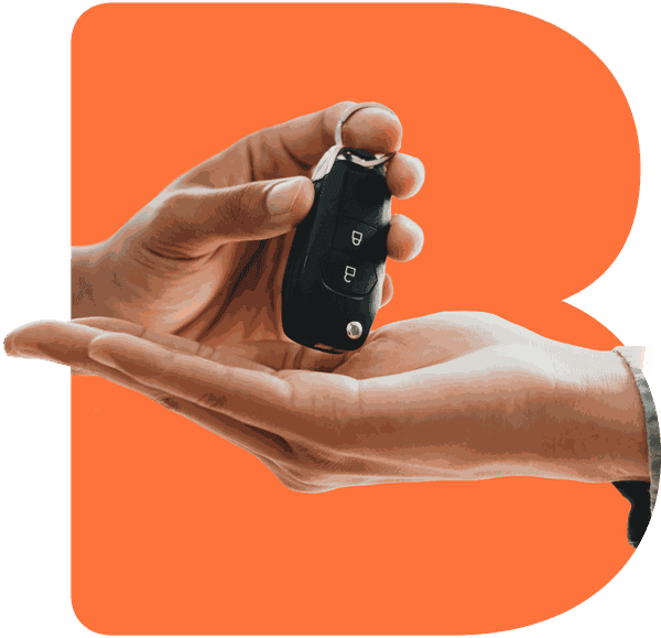 Car keys inside the Bumper logo