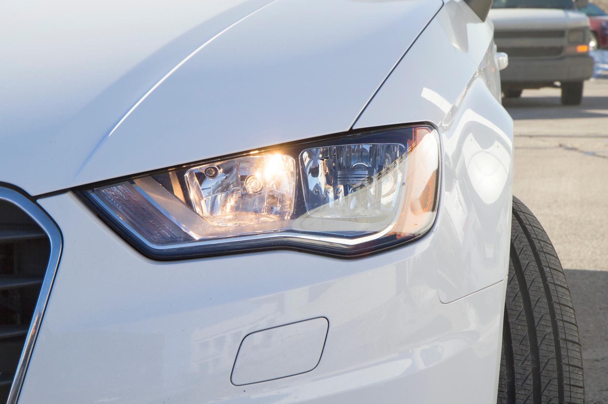 White Audi close up